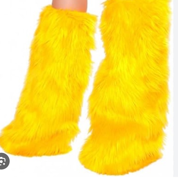 Yellow Leg Warmers - Picture 2 of 2